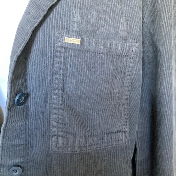 RVCA Corduroy Midnight Blue Short Waisted Jacket Size 14 - Picture 3 of 4